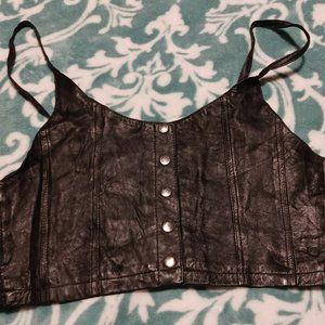 Leather Bralette Size Medium
